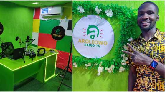 This is awesome: Many react as Nigerian man commissions his 1-room radio-TV station, shares photos