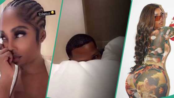 "Who is Dapo?" Fans ask as video of Tiwa Savage with a mystery man in the room goes viral