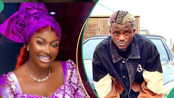 Portable's 4th baby mama blushes hard as touts salute her as singer's wife: “E stamp 4 my forehead”