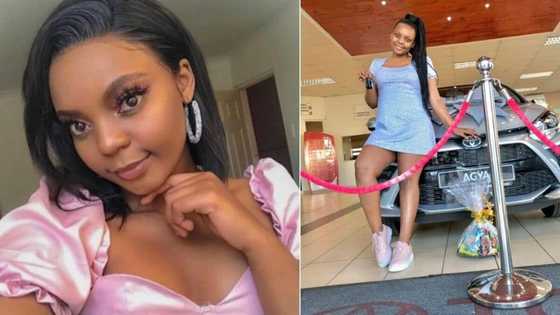 All thanks to my mother: Pretty lady rejoices over new car, calls vehicle 'first baby'