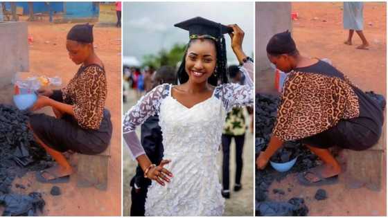 "This is so sad": Video of young graduate selling charcoal to survive sparks reactions, goes viral
