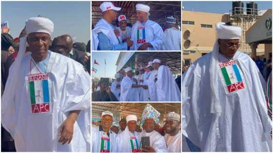Fresh air in APC as Amaechi makes surprise appearance at Tinubu's campaign, photos emerge