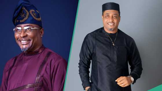 Tony Umez looks ageless in exquisite black Agbada, mesmerises fans: "He's aging handsomely"