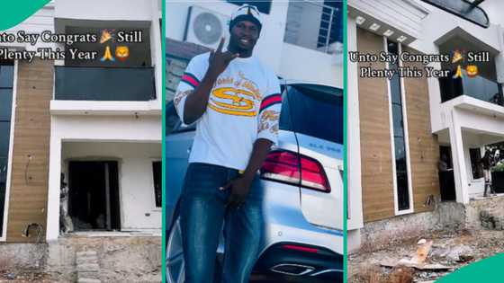 Young Nigerian man flaunts beautiful mansion under construction, many congratulate him