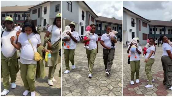 "This is really beautiful": 3 Pregnant NYSC members flaunt babies after delivery, catwalk with them in video