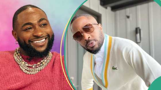 Davido calls 37-year-old Tunde Ednut his junior brother, fans taunt blogger: “Na money be senior”