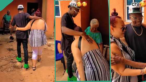 "Why she no breathe well again?" Grandma reacts as her grandson comes home with white lady in video