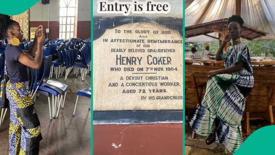 Lady visits Nigeria's first church, shares photos she took there and what she observed