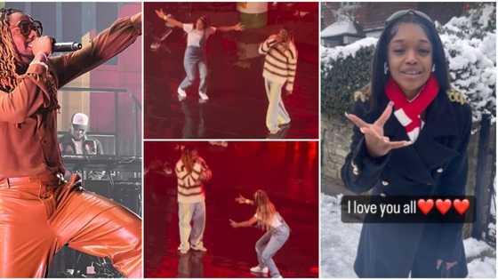 "Her mother raised a queen": Many hail lady for comporting herself as she performs with Asake on stage