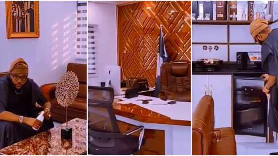 Nigerian big boy E-Money shows off his luxurious office in new video