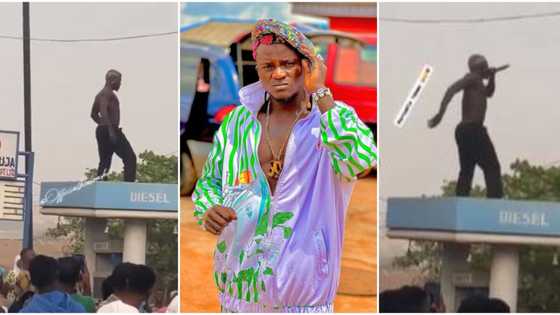 "Everywhere na stage for akoi wahala": Fans react as Portable performs on roof of filling station, clip trends