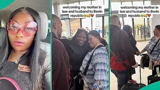 Nigerian lady's unique way of welcoming oyinbo husband and mother-in-law at airport trends