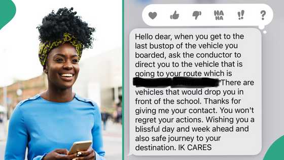 Lady displays message bus conductor sent her, his use of English and punctuation impresses Nigerians