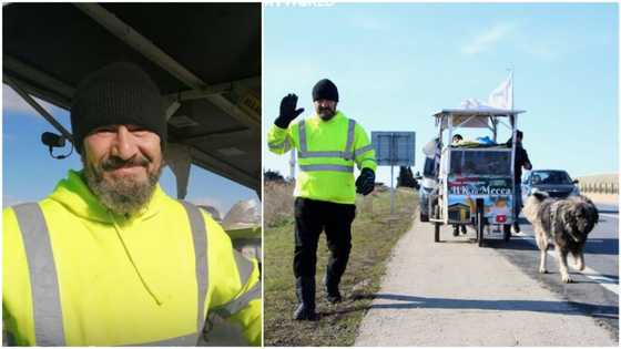 Man who started trekking since 2021 from UK reaches Turkey, wants to get to Mecca in July by foot