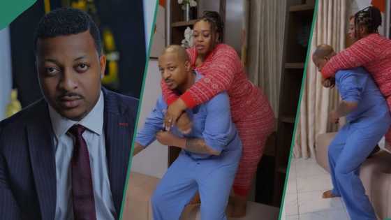 Actor IK Ogbonna displays strength, carries heavyweight actress on set, video stirs reactions