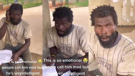 "He is very intelligent": Mad man treks several kilometres to UNIBEN daily, sits there & writes in viral video