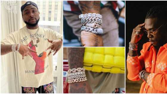 Must he always compete? Reactions as Burna Boy flaunts bracelets, rings similar to Davido's