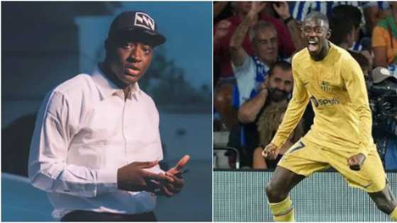 "He used my song": Carter Efe jubilates as Barcelona star Ousmane Dembélé jumps on Machala after La Liga win