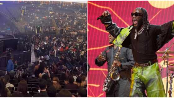 "Person way do this video nah FC": Netizens taunt Burna Boy’s show in California for having empty seats