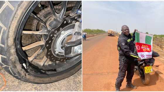 3 scary things that have happened to London to Lagos biker Kunle so far in his 25 day adventurous journey