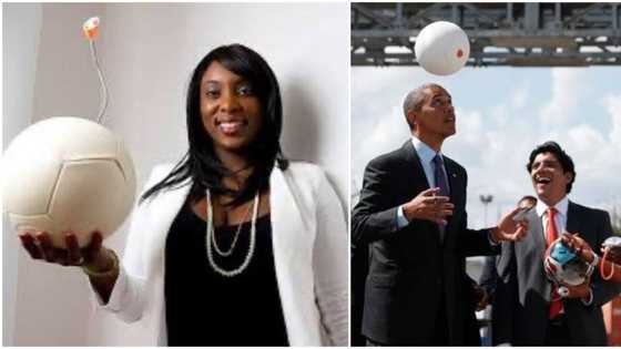 Nigerian-American lady invents football that can produce electricity and power 6 hours of LED light