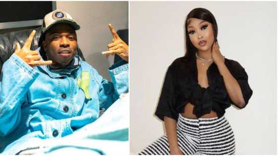 "Una no stone them ni?" Reactions as Mayorkun brings dancer girlfriend on stage during performance