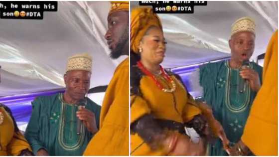 If you want to see my red eyes, misbehave: Nigerian dad sternly warns son at his wedding in viral video
