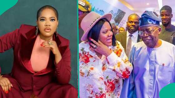 Toyin Abraham reacts as lady confesses to orchestrating attacks following he link-up with Tinubu
