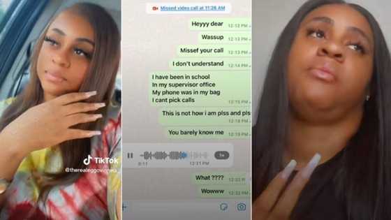 "You are a very dangerous girl": Chats leak as man stops lady from texting him on WhatsApp, people react