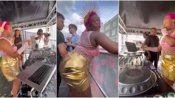DJ Cuppy shakes her backside in excitement as she celebrates third year of DJing at Notting Hill Carnival