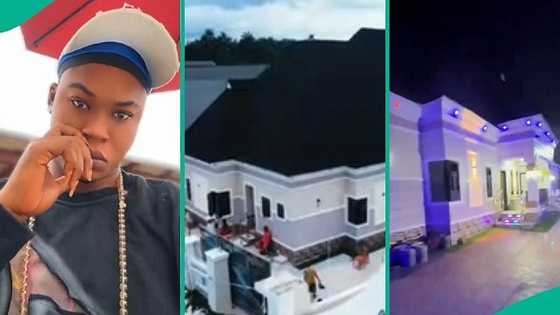 Man celebrates house opening in video, flaunts impressive edifice designed with flags, flashy lights