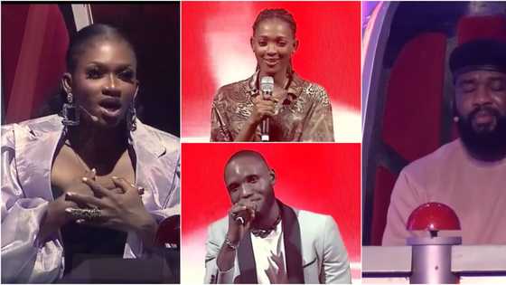 Waje cries, hugs Deborah after her performance as other coaches hunt for talents on The Voice Nigeria