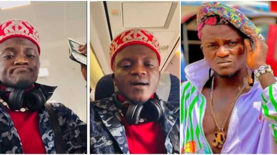 "Nah only you dey travel?" Portable Zazu shares video of him on board a plane after causing drama online