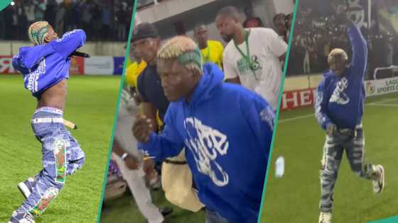 "Baboon on the run": Portable Zazu causes a stir with live performance at Lagos stadium, videos & pics trend
