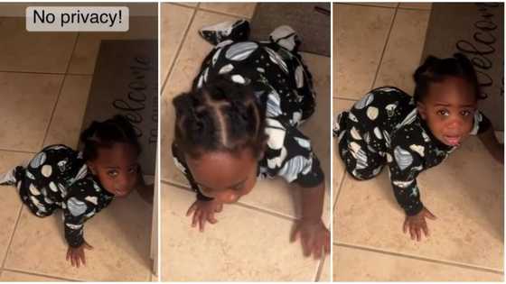 "She follows me to bathroom": Child bumps into mum and disrupts her privacy, viral video sparks reactions