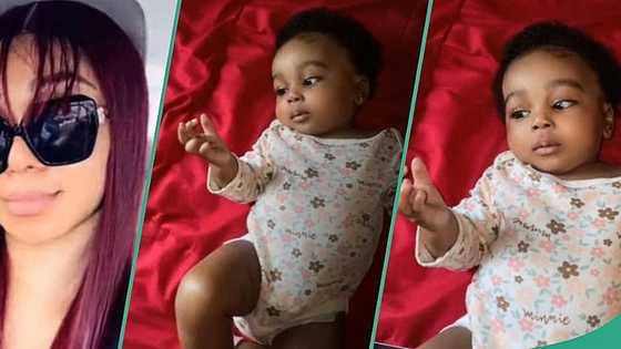 "She just discovered her fingers": Nigerian mum shares funny video of her 4-month-old daughter