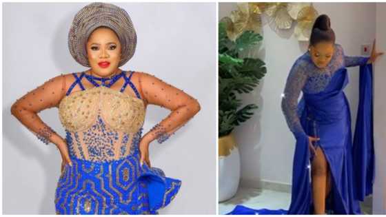 Nollywood star Toyin Abraham redefines royalty in regal blue dress