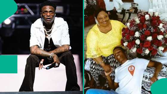 Video of Wizkid's mother dancing on stage trends after he dragged Davido's uncle: "I don laugh tire"