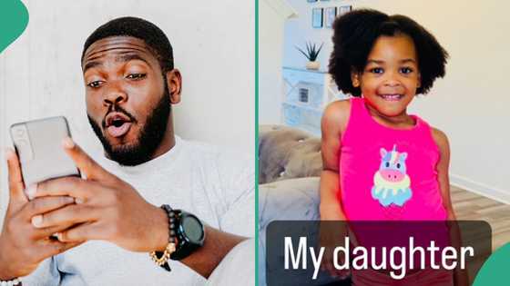 Years after his mother's death, Nigerian man flaunts his little daughter who resembles her