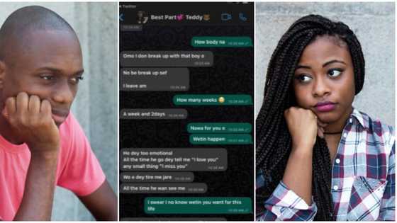 "He dey too emotional": After 9 days of dating, Nigerian lady dumps new boyfriend for being clingy, chat leaks
