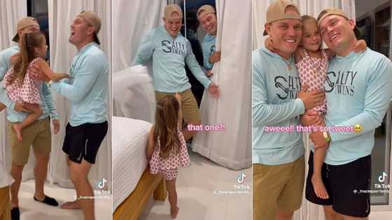 Little girl asked to choose between dad and twin brother in hilarious clip, her reaction goes viral