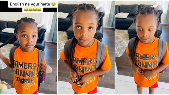 "English na your mate?" Nigerian kid uses Oyinbo accent to confuse mum, video of her reaction goes viral