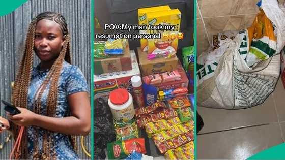 Student shows off provisions she received from boyfriend ahead of school's resumption, video trends