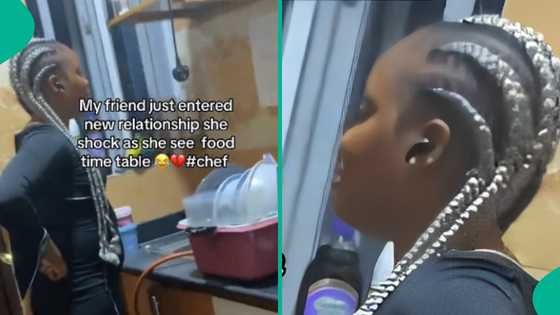 Lady blown away as she finds food timetable in her new man's house, video trends online