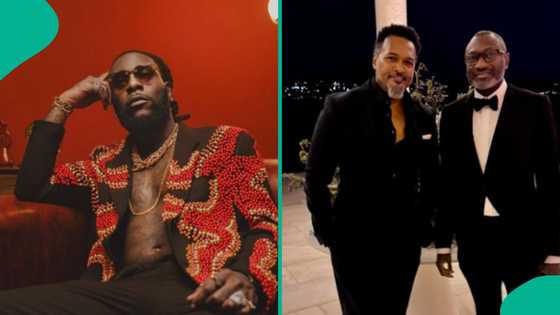 Burna Boy holds meeting with Femi Otedola, Cecil Hammond, video gets fans talking: “Odogwu moves”