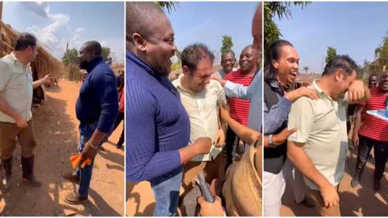 “He was scared”: Clips of Oyinbo man crying after he was pranked on his birthday while on set trends