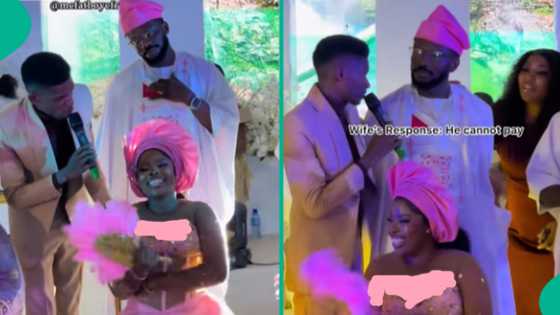 Drama as wife stops husband from settling N38k makeup bill of bridesmaid during wedding game