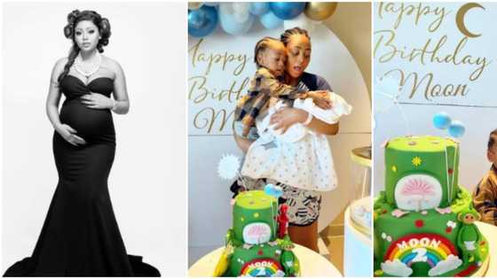 Hospital turned party arena: Regina Daniels shares photos from son's birthday bash hours after she gave birth