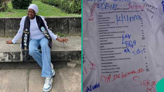 After 6 years, accounting graduate leaves many in awe with inscription on sign-out shirt