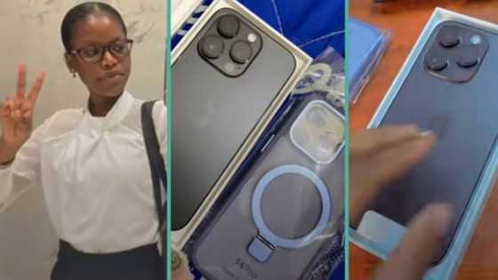 Lady over the moon as she gets free iPhone 14 Pro after using TikTok sound